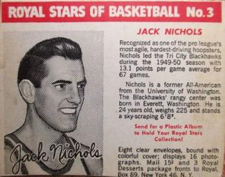 Jack Nichols  basketball card collectible - Main Image 1