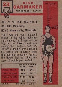 Dick Garmaker  basketball card collectible - Main Image 2