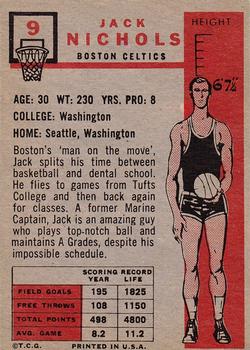 Jack Nichols  basketball card collectible - Main Image 2