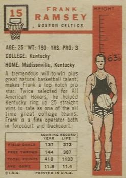 Frank Ramsey  basketball card collectible - Main Image 2