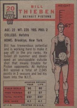 Bill Thieben  basketball card collectible - Main Image 2