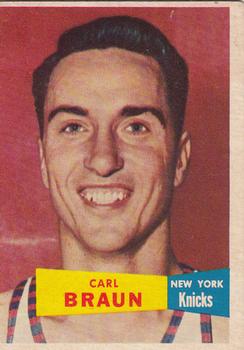 Carl Braun  basketball card collectible - Main Image 1