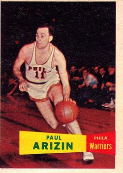 Paul Arizin  basketball card collectible - Main Image 1