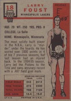 Larry Foust  basketball card collectible - Main Image 2
