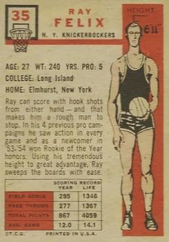 Ray Felix  basketball card collectible - Main Image 2