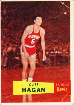 Cliff Hagan  basketball card collectible - Main Image 1