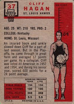 Cliff Hagan  basketball card collectible - Main Image 2