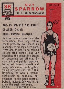 Guy Sparrow  basketball card collectible - Main Image 2