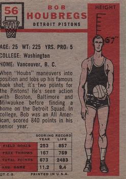 Bob Houbregs  basketball card collectible - Main Image 2
