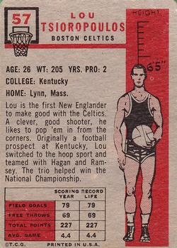 Lou Tsioropoulos  basketball card collectible - Main Image 2
