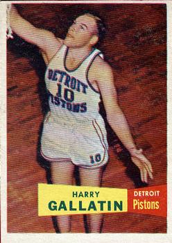 Harry Gallatin  basketball card collectible - Main Image 1