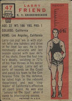 Larry Friend  basketball card collectible - Main Image 2