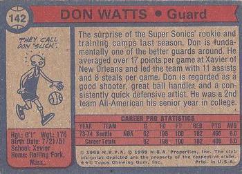 Don Watts  basketball card collectible - Main Image 2