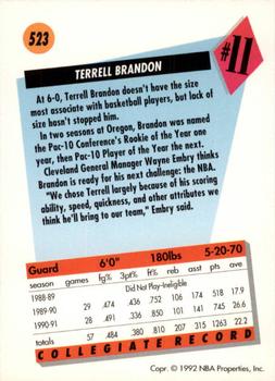 Terrell Brandon  basketball card collectible - Main Image 2