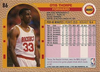 Otis Thorpe  basketball card collectible - Main Image 2