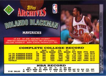 Rolando Blackman basketball card collectible - Main Image 2