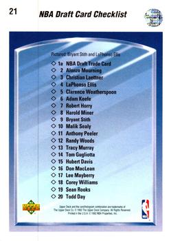 NBA Draft Card Checklist (Bryant Stith / LaPhonso Ellis) basketball card collectible - Main Image 2
