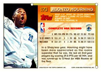 Alonzo Mourning  basketball card collectible - Main Image 2