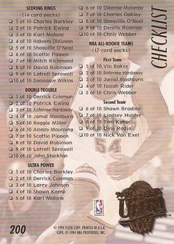 Checklist: 182-200 and Inserts  basketball card collectible - Main Image 2