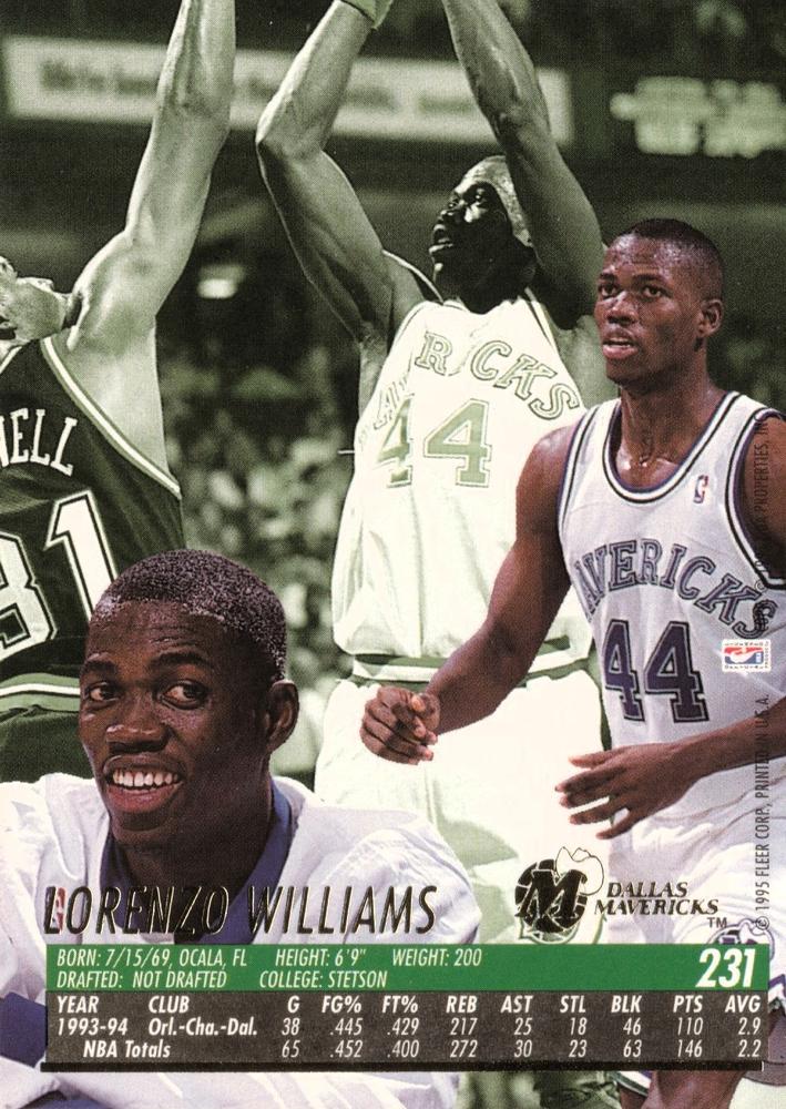 Lorenzo Williams  basketball card collectible - Main Image 2