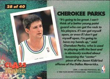 Cherokee Parks  basketball card collectible - Main Image 2