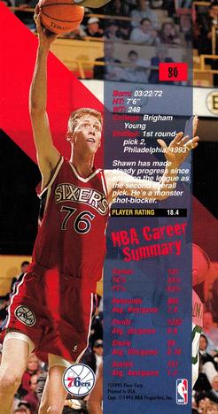 Shawn Bradley  basketball card collectible - Main Image 2