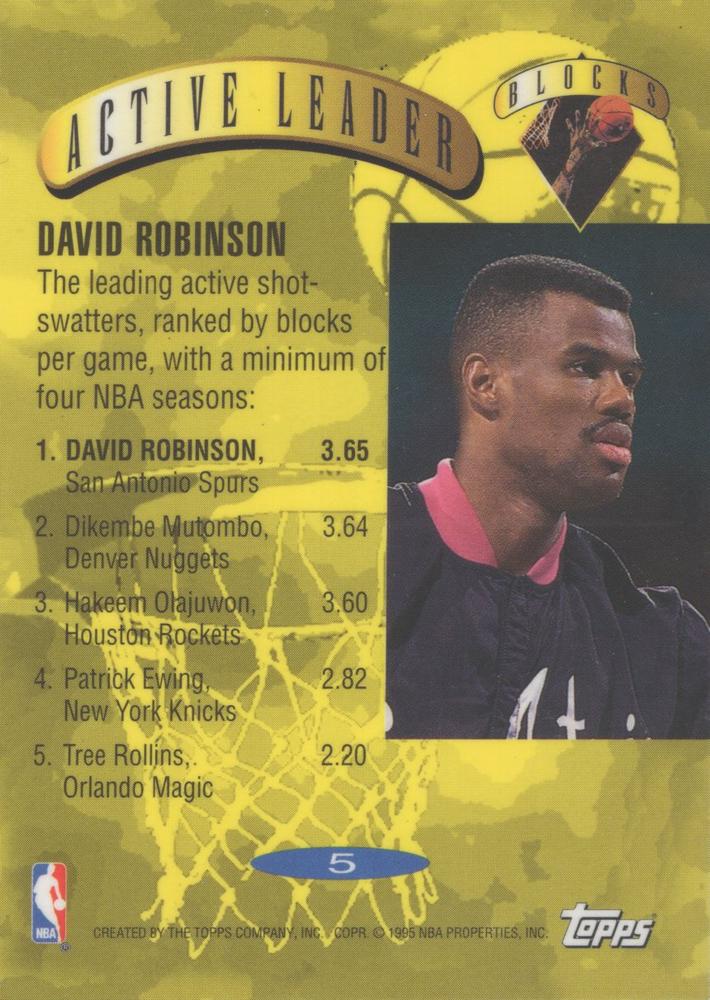 David Robinson  basketball card collectible - Main Image 2