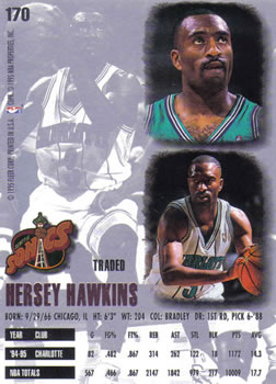 Hersey Hawkins  basketball card collectible - Main Image 2