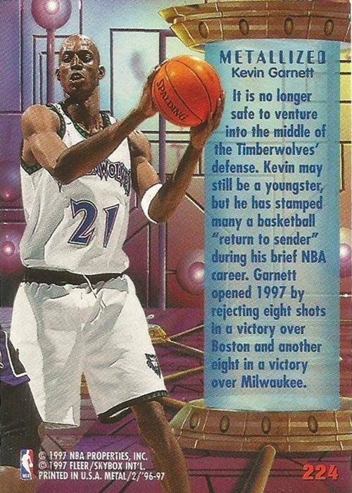 Kevin Garnett  basketball card collectible - Main Image 2