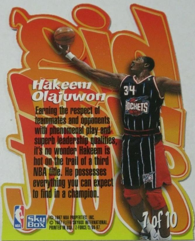 Hakeem Olajuwon  basketball card collectible - Main Image 2