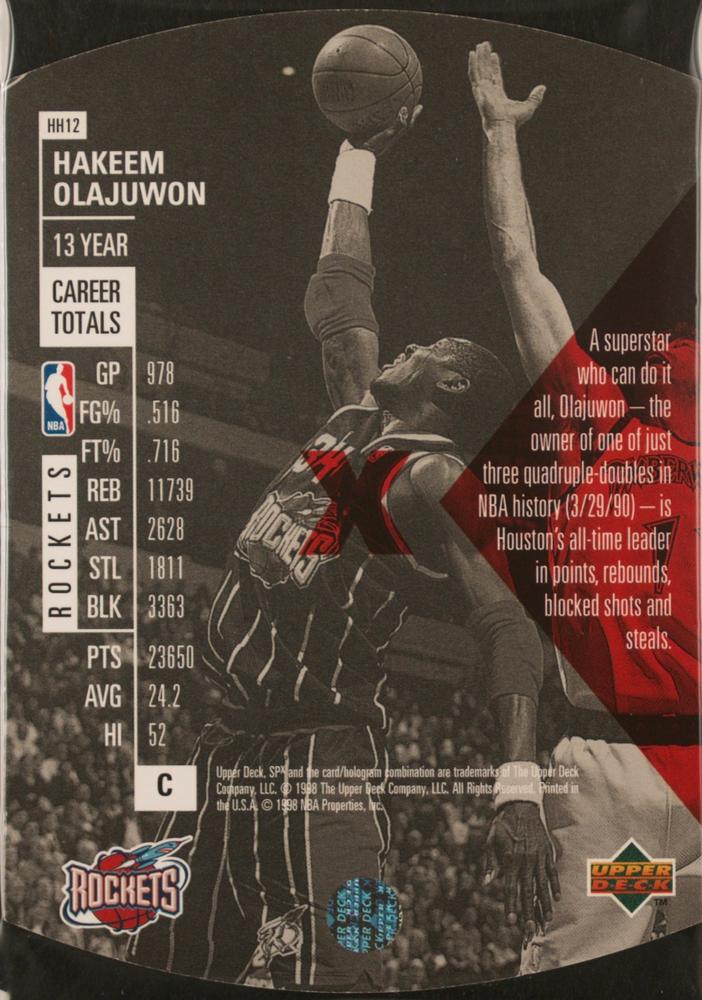 Hakeem Olajuwon  basketball card collectible - Main Image 2