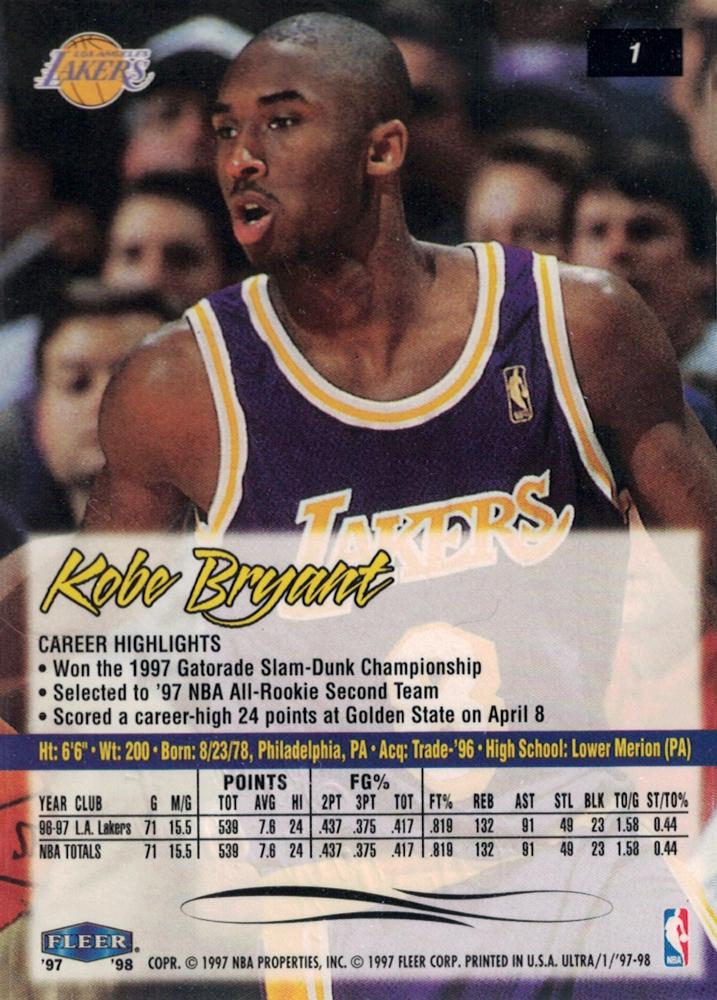 Kobe Bryant  basketball card collectible - Main Image 2
