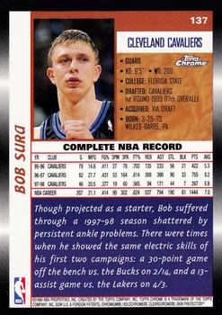 Bob Sura  basketball card collectible - Main Image 2