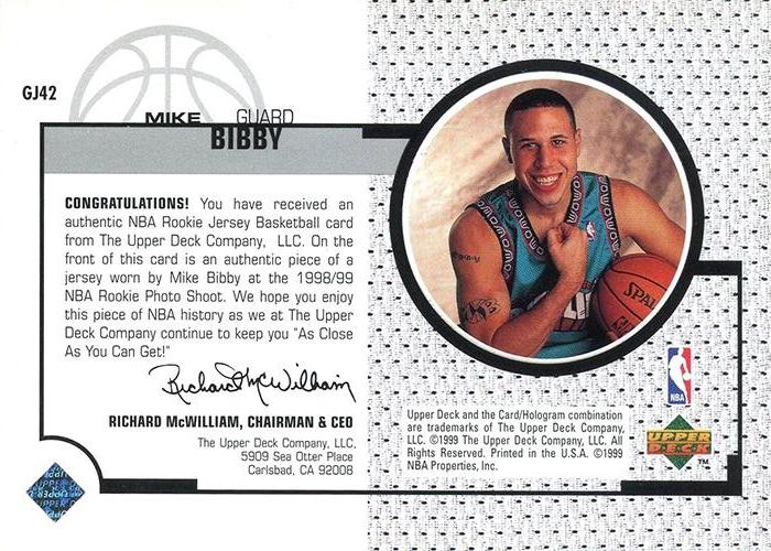 Mike Bibby  basketball card collectible - Main Image 2