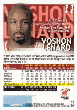 Voshon Lenard  basketball card collectible - Main Image 2