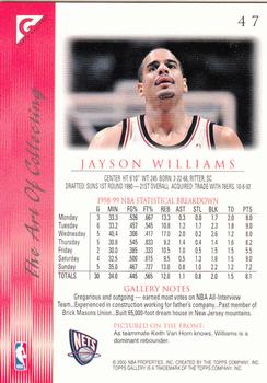 Jayson Williams  basketball card collectible - Main Image 2