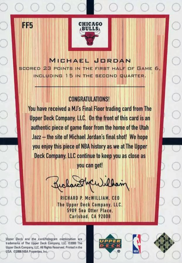Michael Jordan basketball card collectible - Main Image 2