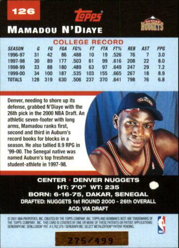 Mamadou N’Diaye basketball card collectible - Main Image 2