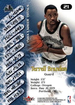 Terrell Brandon  basketball card collectible - Main Image 2