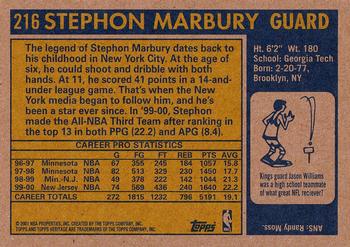 Stephon Marbury  basketball card collectible - Main Image 2