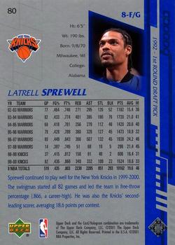 Latrell Sprewell  basketball card collectible - Main Image 2