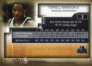 Terrell Brandon  basketball card collectible - Main Image 2