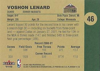 Voshon Lenard  basketball card collectible - Main Image 2
