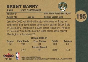 Brent Barry  basketball card collectible - Main Image 2