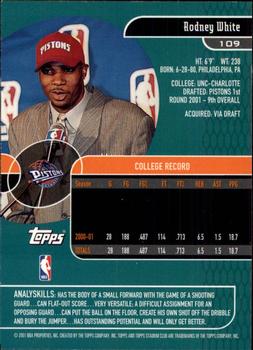 Rodney White  basketball card collectible - Main Image 2