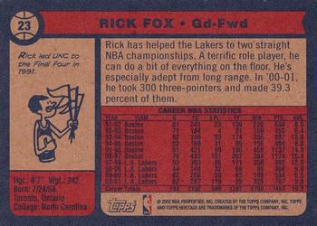 Rick Fox  basketball card collectible - Main Image 2