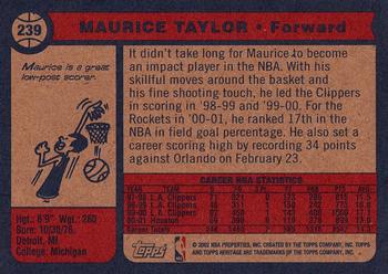 Maurice Taylor  basketball card collectible - Main Image 2