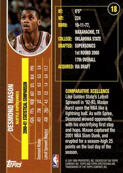 Desmond Mason  basketball card collectible - Main Image 2