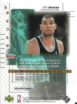 Tim Duncan  basketball card collectible - Main Image 2