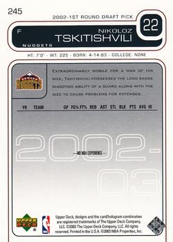 Nikoloz Tskitishvili  basketball card collectible - Main Image 2